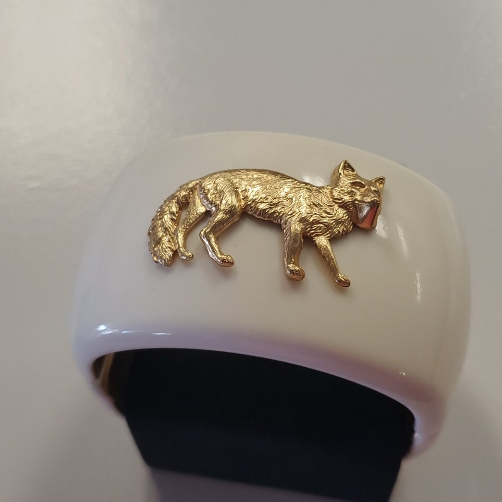 Fox hinged cuff bracelet